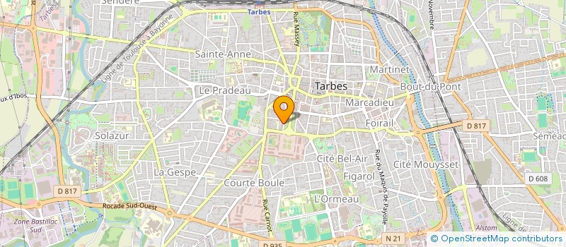 localisation de l'entreprise SCI DES DEUX  TARBES