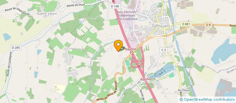 localisation de l'entreprise SCI DES DEUX CHEMINS  DAMAZAN