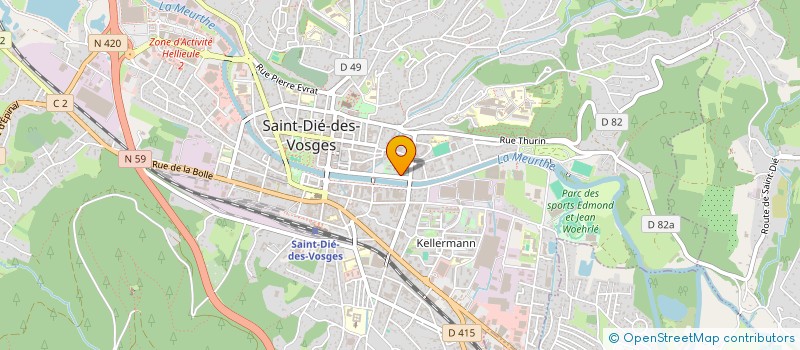 localisation de l'entreprise SCI DES DEUX CHENES à SAINT-DIE-DES-VOSGES