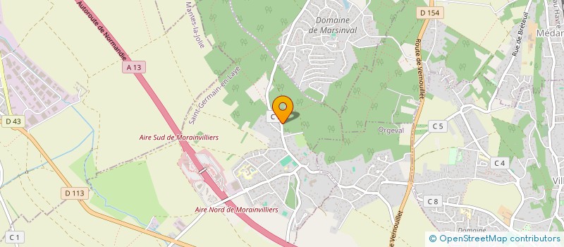 localisation de l'entreprise SCI DES DEUX COLLINES  MORAINVILLIERS