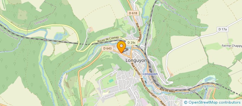 localisation de l'entreprise SCI DES DEUX EAUX  LONGUYON