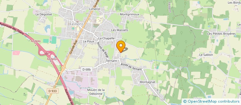 localisation de l'entreprise SCI DES DEUX M  FEILLENS