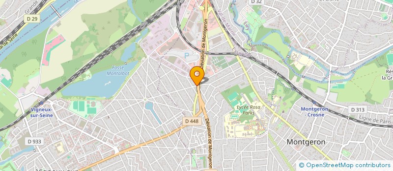 localisation de l'entreprise SCI DES DEUX PARCS  MONTGERON