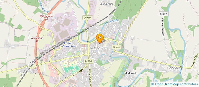 localisation de l'entreprise SCI DES DEUX PLACES à RUFFEC