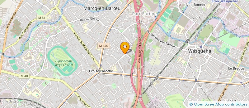 localisation de l'entreprise SCI DES DEUX ROCHES à MARCQ-EN-BARŒUL