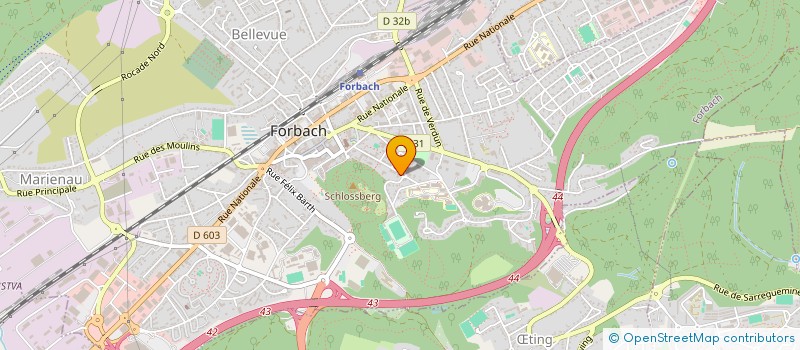 localisation de l'entreprise SCI DES DEUX SAULES  FORBACH