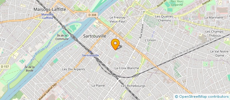localisation de l'entreprise SCI DES DEUX T  SARTROUVILLE