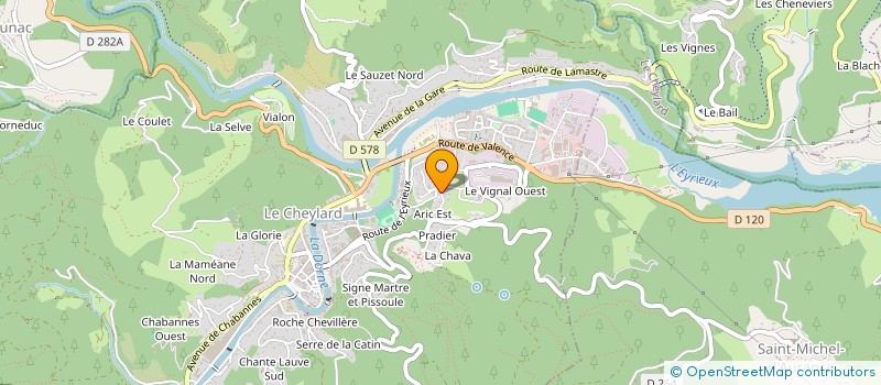 localisation de l'entreprise SCI DES DEUX VERSANTS  LE CHEYLARD