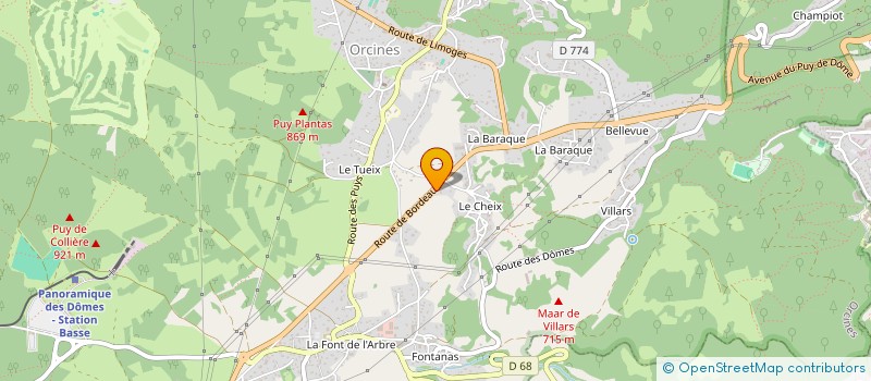 localisation de l'entreprise SCI DES DOMES AU LAC  ORCINES