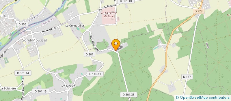 localisation de l'entreprise SCI DES DUVAUX à SOREL-MOUSSEL