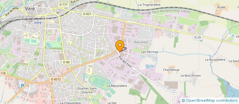 localisation de l'entreprise SCI DES EAUX  VITRE
