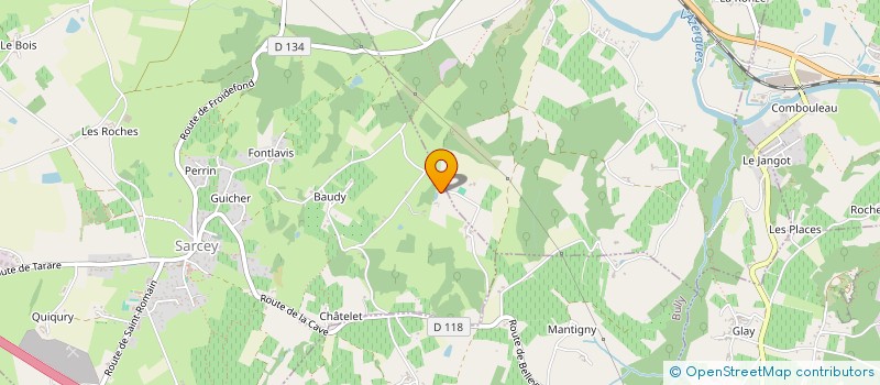 localisation de l'entreprise SCI DES EAUX à SARCEY