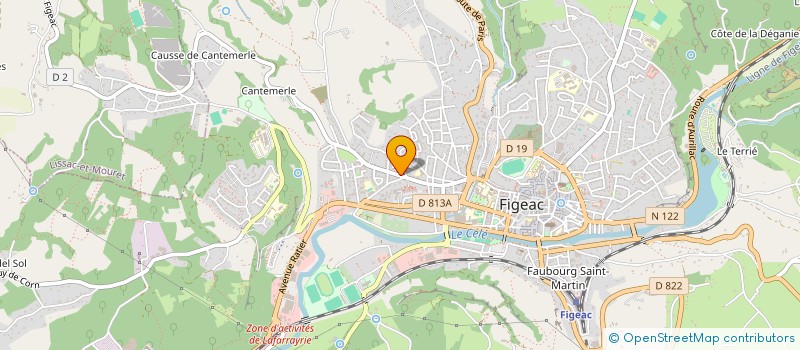 localisation de l'entreprise SCI DES EAUX VIVES  FIGEAC