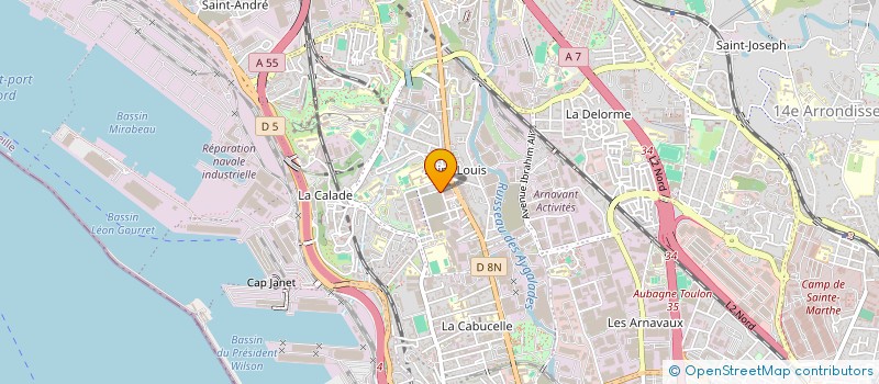 localisation de l'entreprise SCI DES ENTREPOTS UBAUD à MARSEILLE