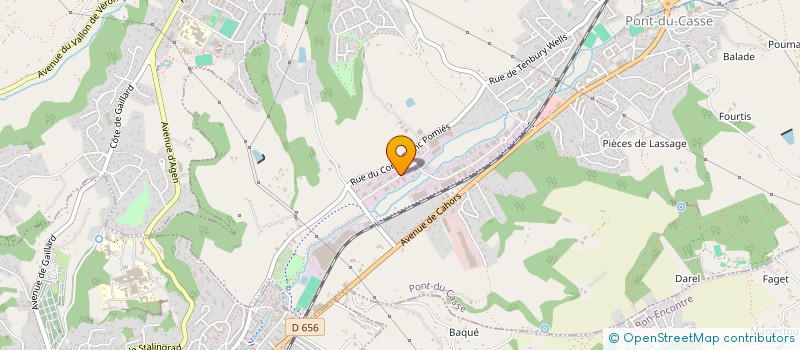 localisation de l'entreprise SCI DES ENTREPRENEURS  PONT-DU-CASSE