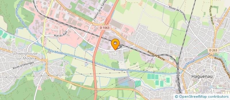 localisation de l'entreprise SCI DES ENTREPRISES REUNIES  HAGUENAU