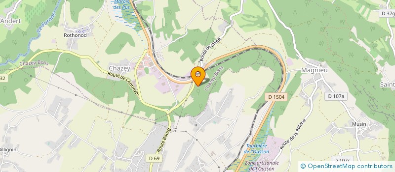 localisation de l'entreprise SCI DES ENTRESSETS à CHAZEY-BONS