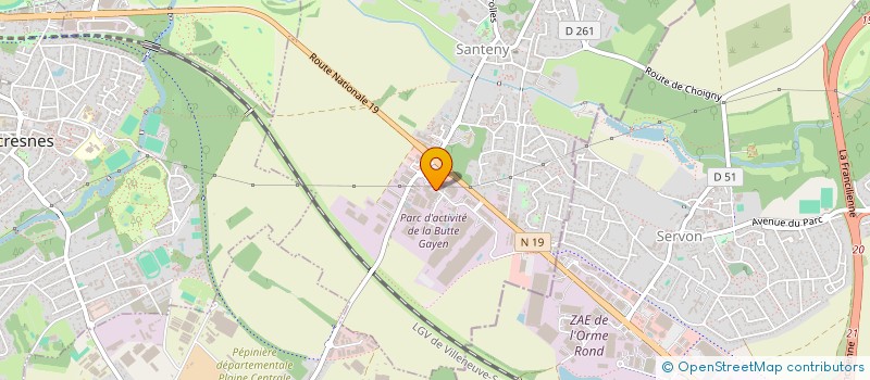 localisation de l'entreprise SCI DES ERABLES  SANTENY