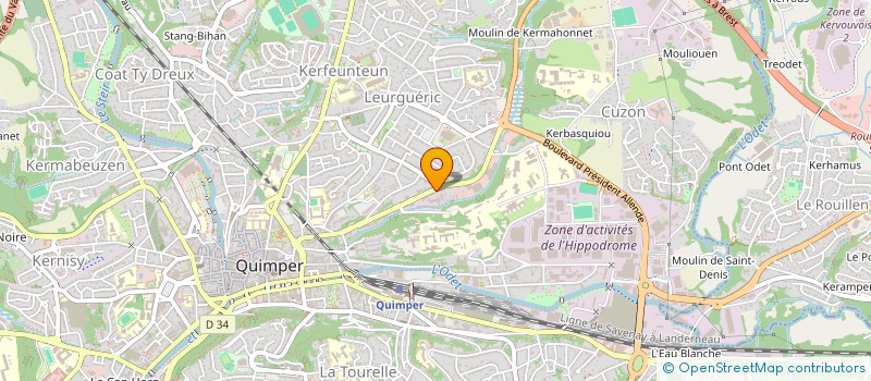 localisation de l'entreprise SCI DES ETANGS  QUIMPER