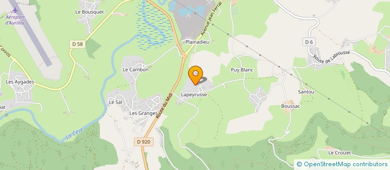 localisation de l'entreprise SCI DES ETANGS à ARPAJON-SUR-CERE