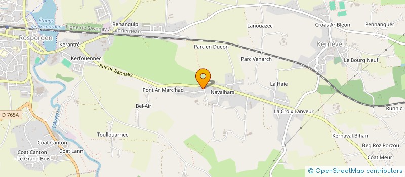 localisation de l'entreprise SCI DES ETANGS  ROSPORDEN