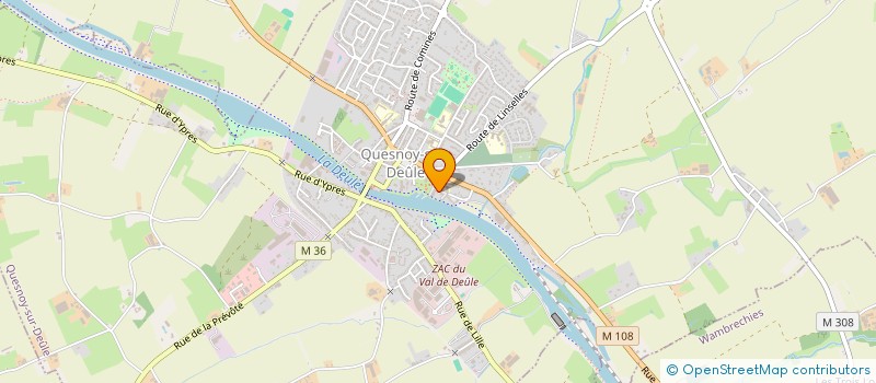 localisation de l'entreprise SCI DES ETREINDELLES  QUESNOY-SUR-DEULE