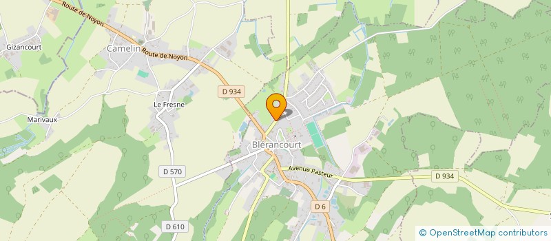 localisation de l'entreprise SCI DES FEUILLANTS  BLERANCOURT