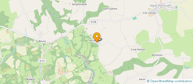 localisation de l'entreprise SCI DES FLEURS  MAEL-PESTIVIEN