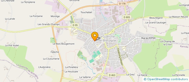 localisation de l'entreprise SCI DES FONTAINES  LA GUERCHE-DE-BRETAGNE