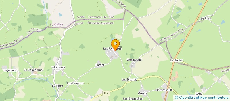 localisation de l'entreprise SCI DES FONTEILLES  NOUZIERS