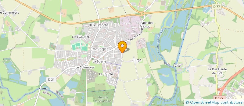 localisation de l'entreprise SCI DES FONTELLES  CHAVAGNE