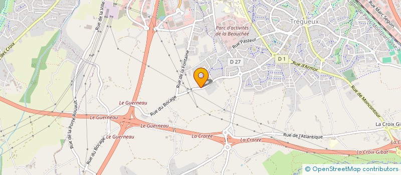 localisation de l'entreprise SCI DES FRAICHES  TREGUEUX