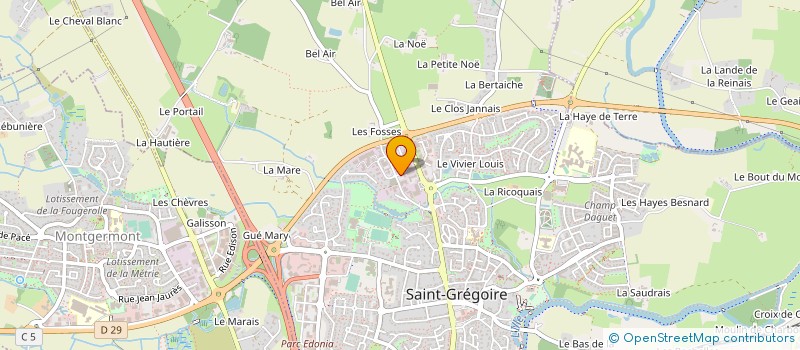 localisation de l'entreprise SCI DES FRANCS BOURGEOIS à SAINT-GREGOIRE