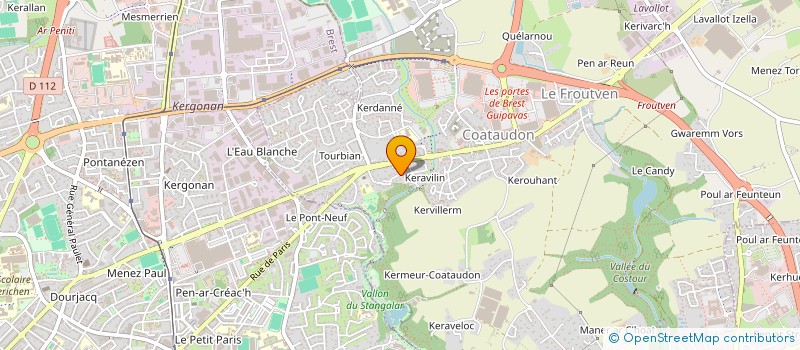 localisation de l'entreprise SCI DES FRERES COZIAN  GUIPAVAS