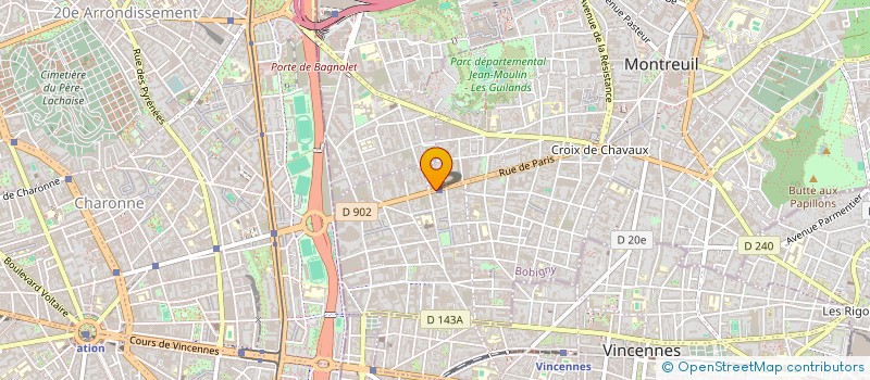 localisation de l'entreprise SCI DES FRERES ZHANG  MONTREUIL