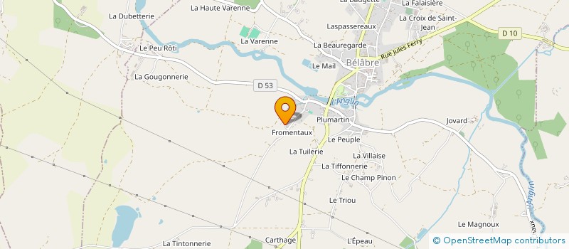 localisation de l'entreprise SCI DES FROMENTAUX à BELABRE