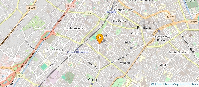 localisation de l'entreprise SCI DES GALERIES DE L'EPEULE  ROUBAIX