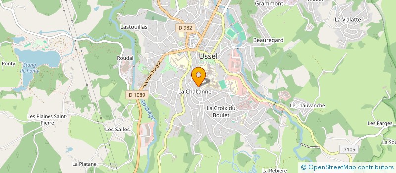 localisation de l'entreprise SCI DES GARDES à USSEL