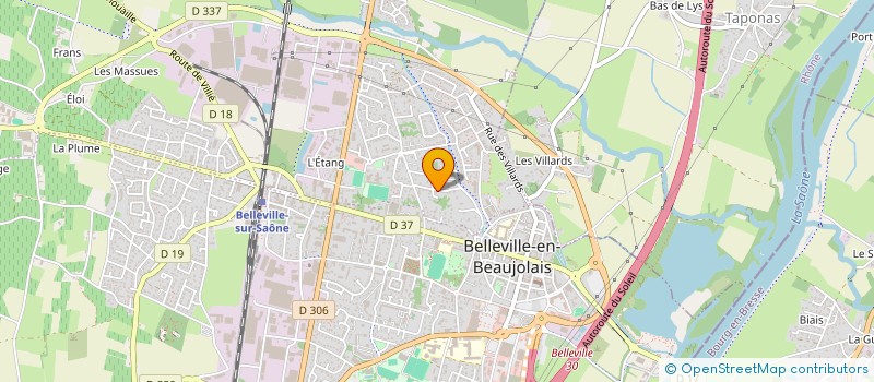 localisation de l'entreprise SCI DES GARENNES  BELLEVILLE-EN-BEAUJOLAIS