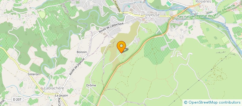 localisation de l'entreprise SCI DES GARRIGUES  JOYEUSE