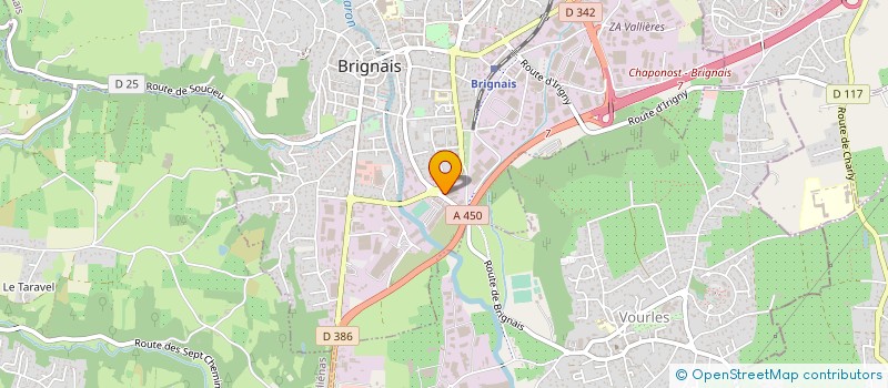 localisation de l'entreprise SCI DES GAUDS  BRIGNAIS