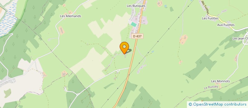 localisation de l'entreprise SCI DES GENTIANES  LE RUSSEY