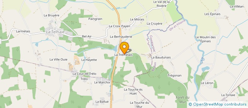 localisation de l'entreprise SCI DES GITES DE LA TREMELAIS  GUER