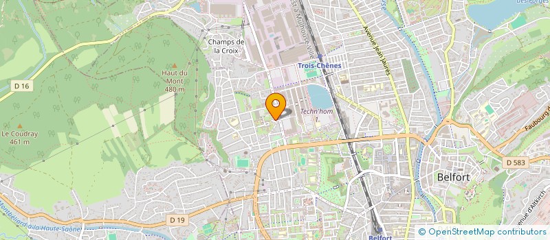 localisation de l'entreprise SCI DES GLACIS à BELFORT