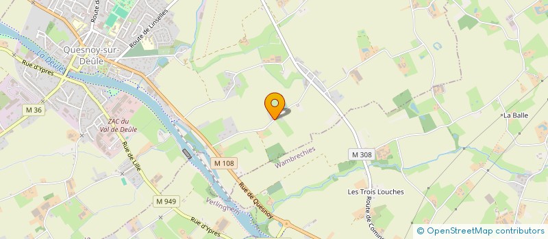 localisation de l'entreprise SCI DES GLATTIGNIES  QUESNOY-SUR-DEULE