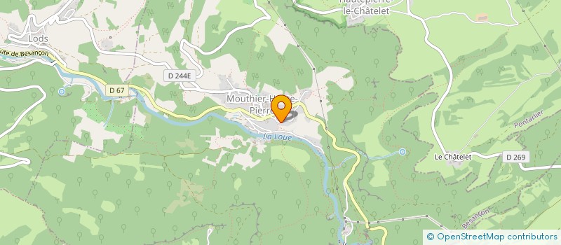 localisation de l'entreprise SCI DES GORGES DE NOUAILLES  MOUTHIER-HAUTE-PIERRE