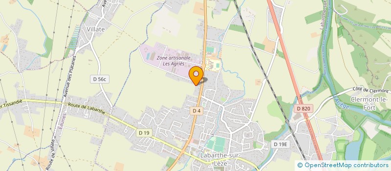 localisation de l'entreprise SCI DES GRAGNOTTES à LABARTHE-SUR-LEZE