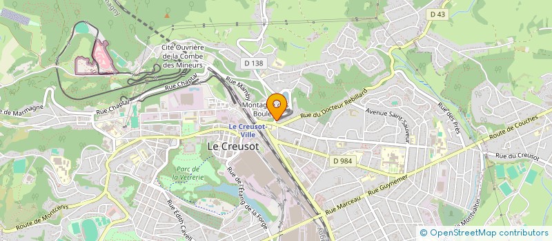 localisation de l'entreprise SCI DES GRANDES BRUYERES à LE CREUSOT