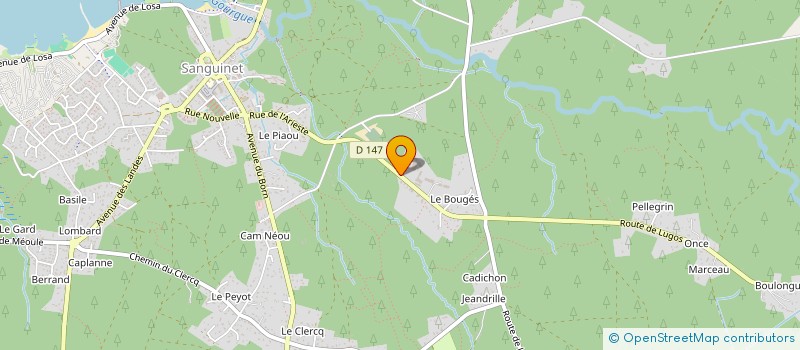 localisation de l'entreprise SCI DES GRANDS LACS  SANGUINET