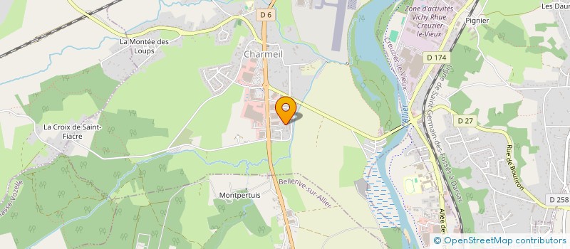 localisation de l'entreprise SCI DES GRANDS PRES DE CHARMEIL  CHARMEIL